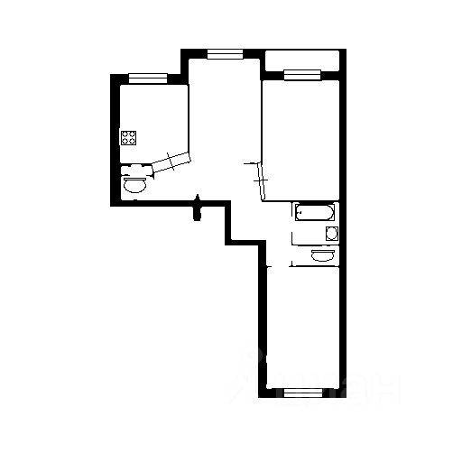 Планировка этой квартиры по данным Циан