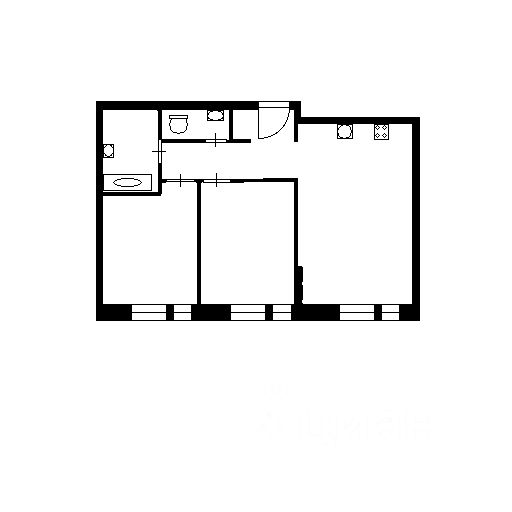 Планировка этой квартиры по данным Циан