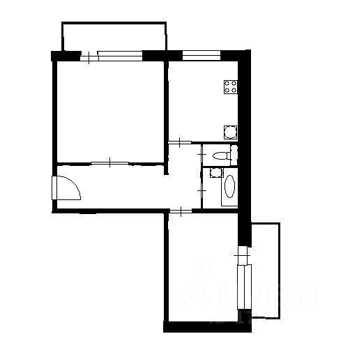 Планировка этой квартиры по данным Циан