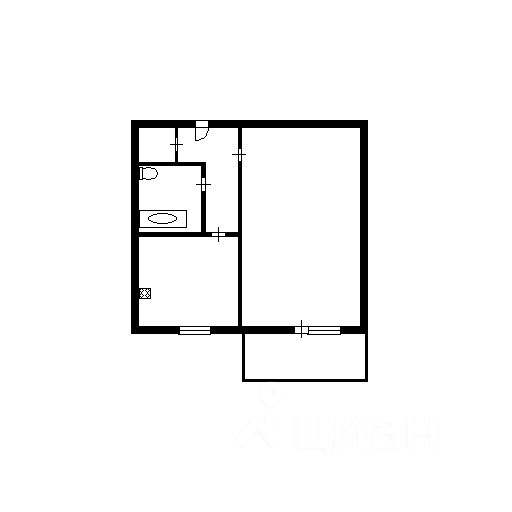 Планировка этой квартиры по данным Циан