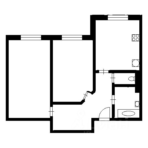 Планировка этой квартиры по данным Циан