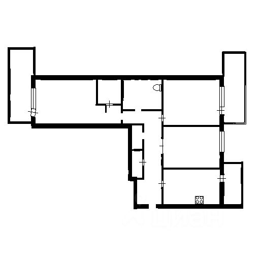 Планировка этой квартиры по данным Циан