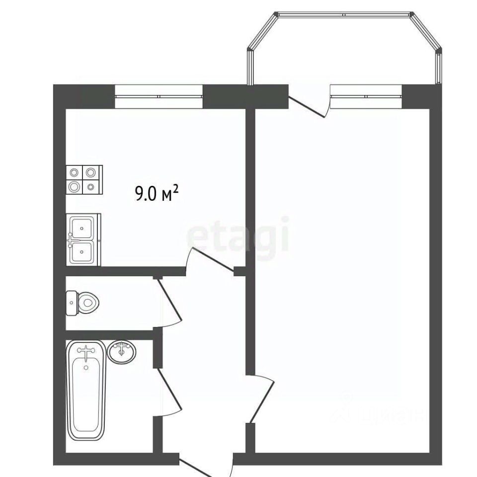 Комната 1-комн. 36.7 м² в пгт Верхнеднепровский — фото 2
