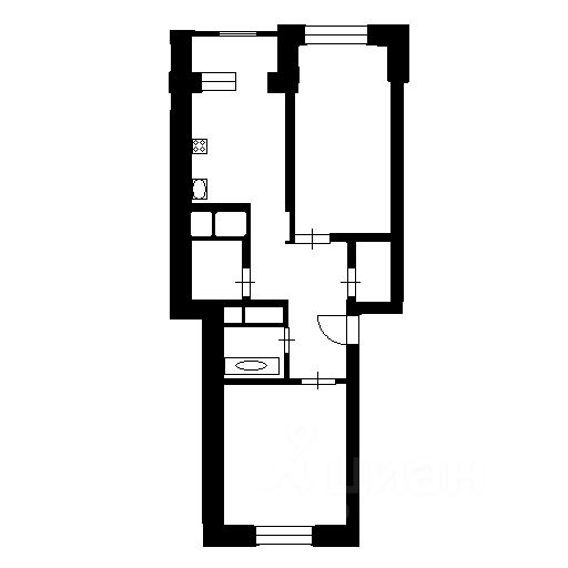 Планировка этой квартиры по данным Циан