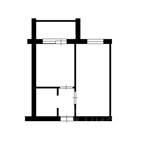 Планировка этой квартиры по данным Циан