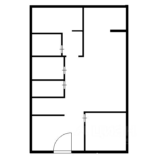 Планировка этой квартиры по данным Циан