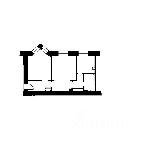 Планировка этой квартиры по данным Циан