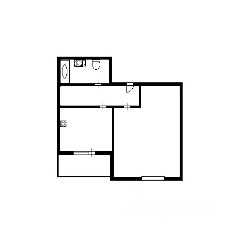 Планировка этой квартиры по данным Циан