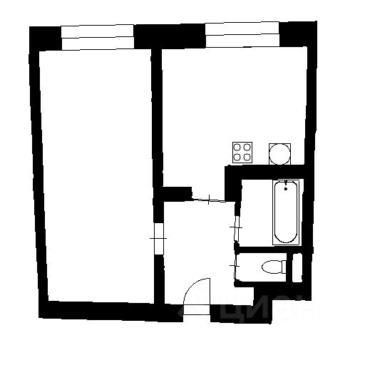 Планировка этой квартиры по данным Циан