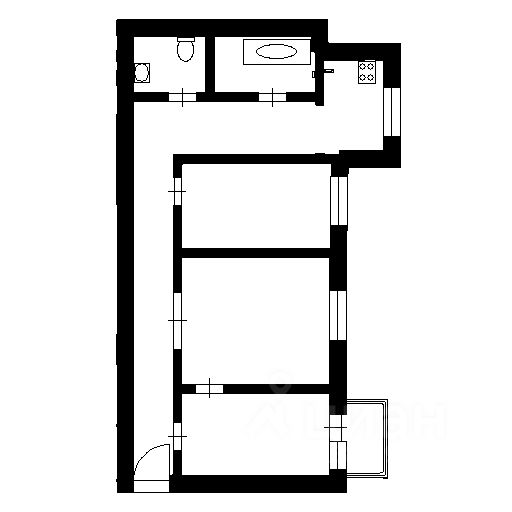 Планировка этой квартиры по данным Циан