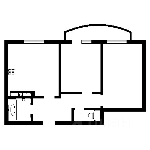 Планировка этой квартиры по данным Циан