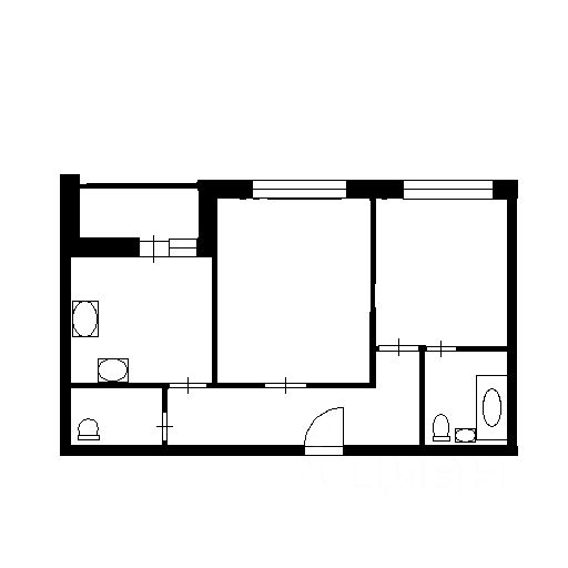 Планировка этой квартиры по данным Циан