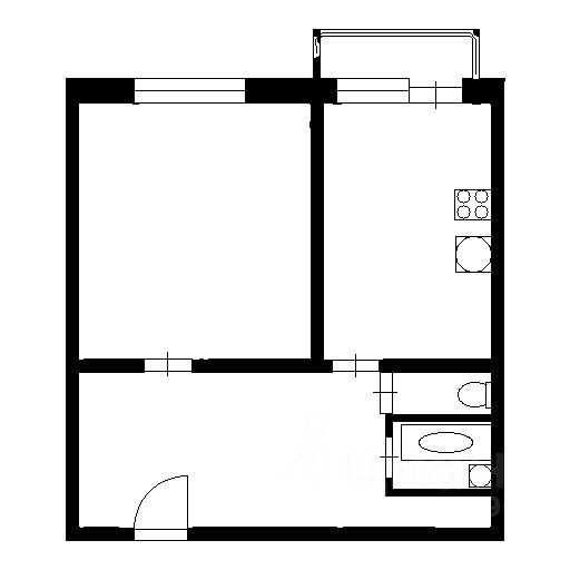 Планировка этой квартиры по данным Циан