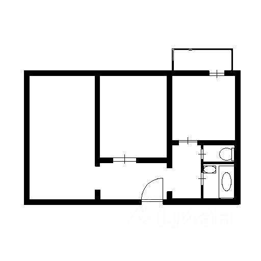 Планировка этой квартиры по данным Циан