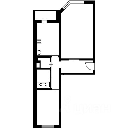 Планировка этой квартиры по данным Циан