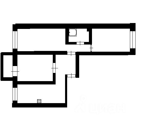 Планировка этой квартиры по данным Циан
