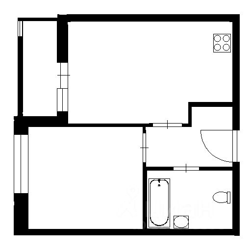 Планировка этой квартиры по данным Циан