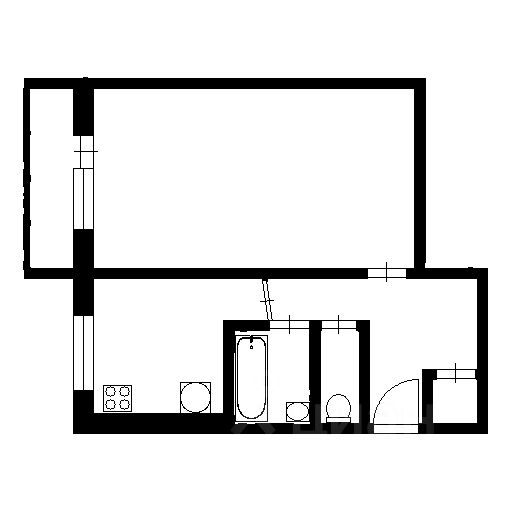Планировка этой квартиры по данным Циан