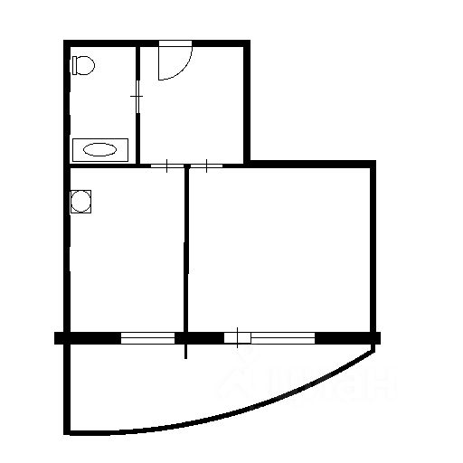 Планировка этой квартиры по данным Циан
