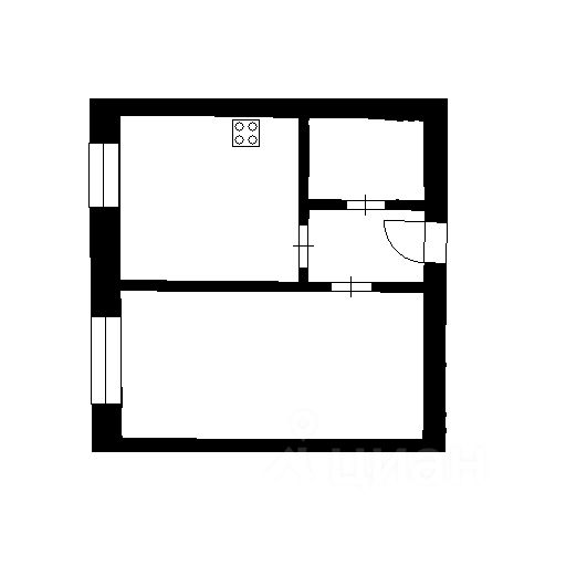 Планировка этой квартиры по данным Циан