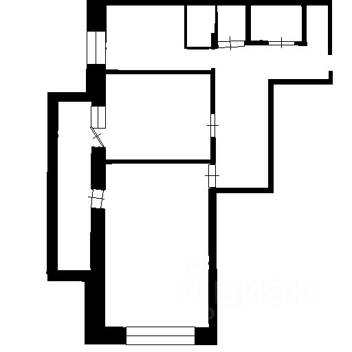 Планировка этой квартиры по данным Циан