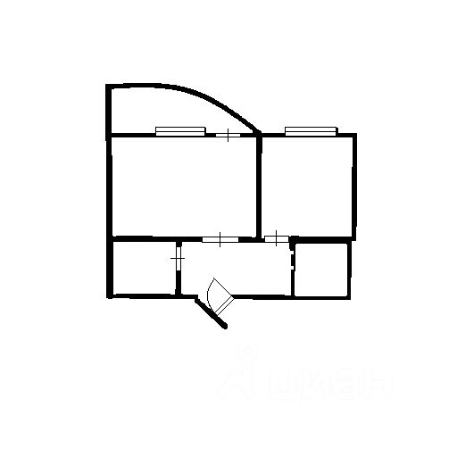 Планировка этой квартиры по данным Циан