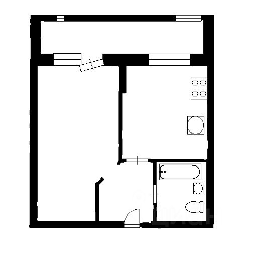 Планировка этой квартиры по данным Циан