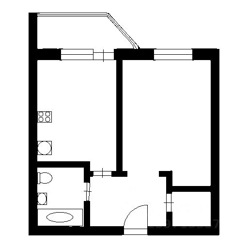 Планировка этой квартиры по данным Циан