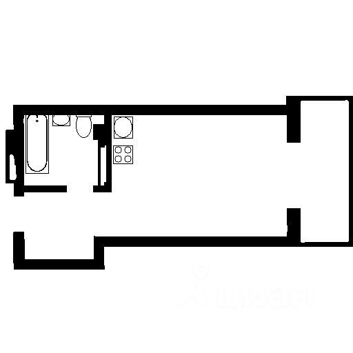 Планировка этой квартиры по данным Циан