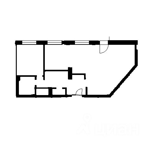 Планировка этой квартиры по данным Циан