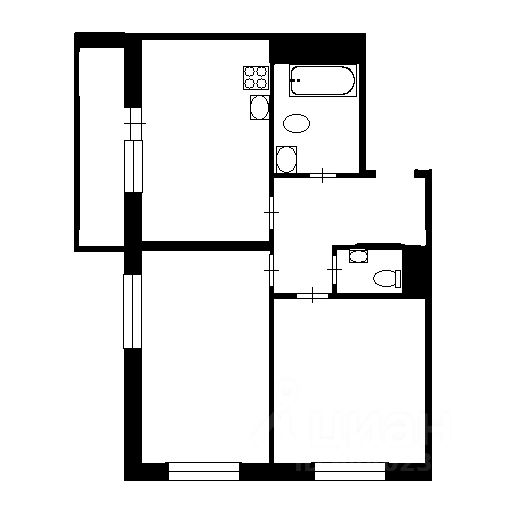 Планировка этой квартиры по данным Циан