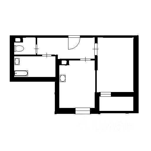 Планировка этой квартиры по данным Циан
