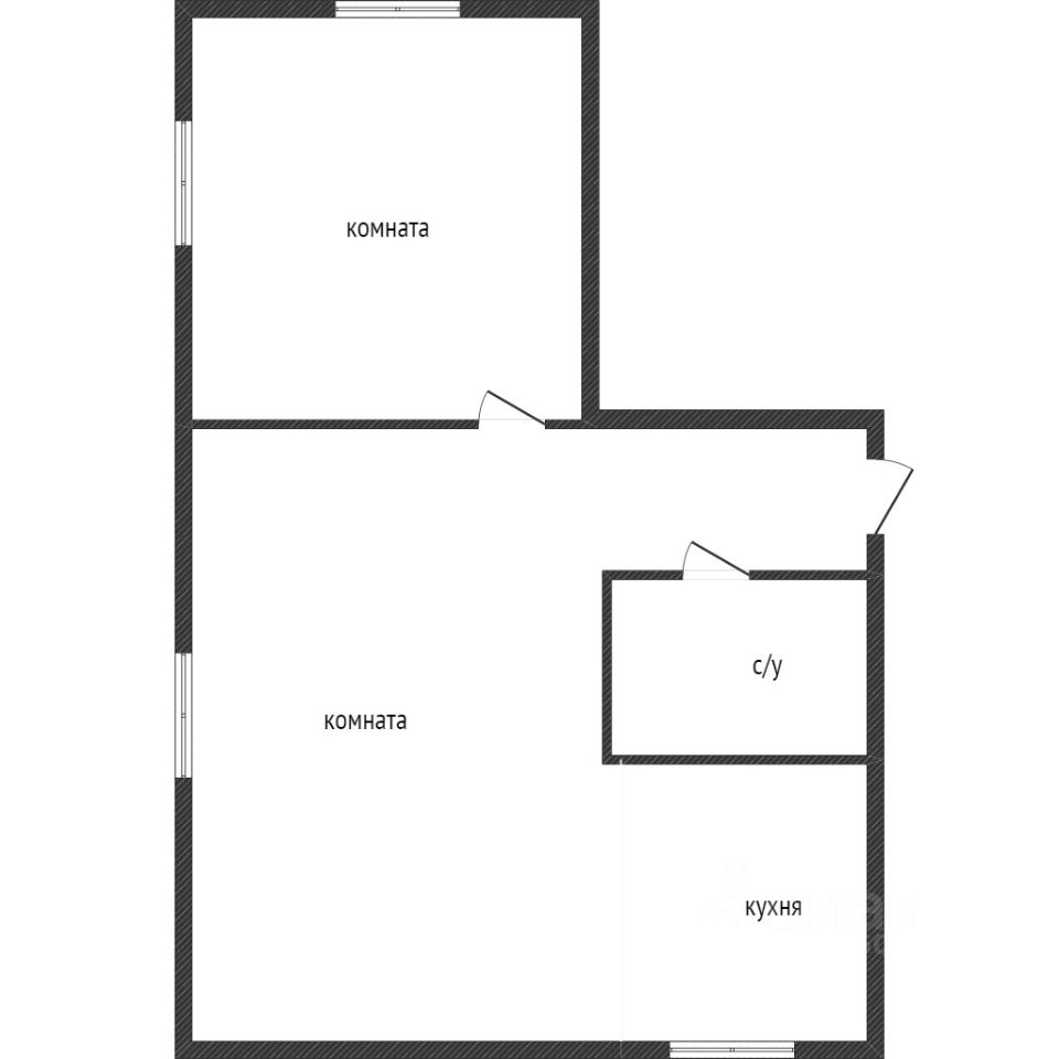 Планировка этой квартиры по данным Циан