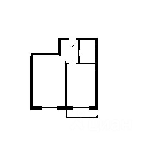 Планировка этой квартиры по данным Циан