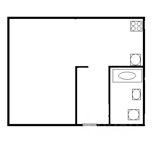 Планировка этой квартиры по данным Циан