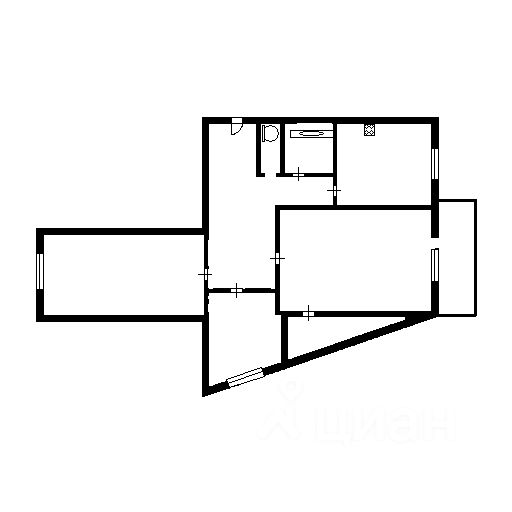 Планировка этой квартиры по данным Циан