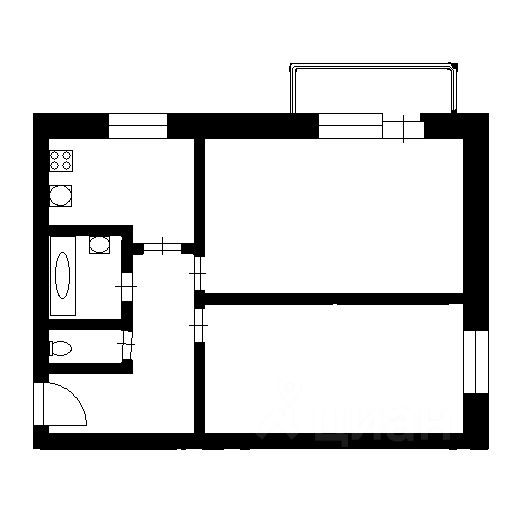 Планировка этой квартиры по данным Циан