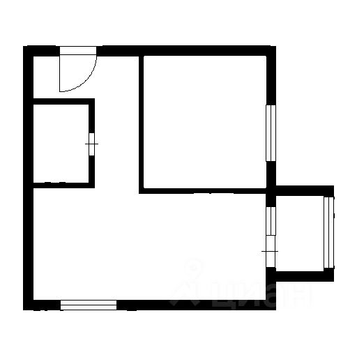 Планировка этой квартиры по данным Циан