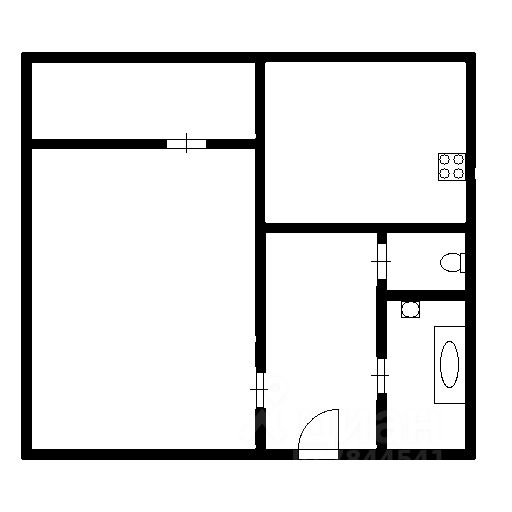 Планировка этой квартиры по данным Циан