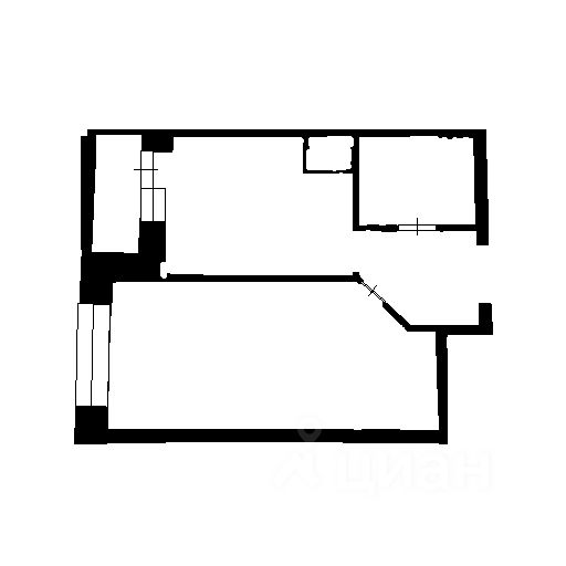 Планировка этой квартиры по данным Циан