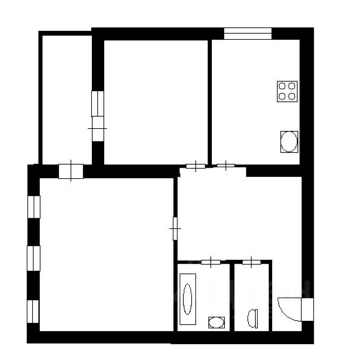 Планировка этой квартиры по данным Циан
