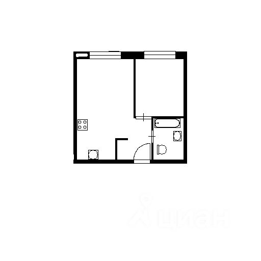 Планировка этой квартиры по данным Циан