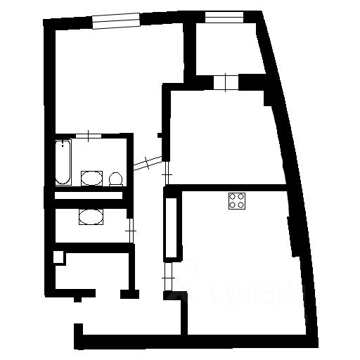 Планировка этой квартиры по данным Циан