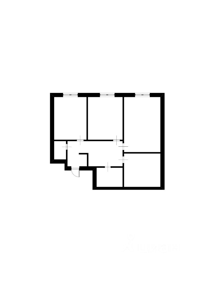 Планировка этой квартиры по данным Циан