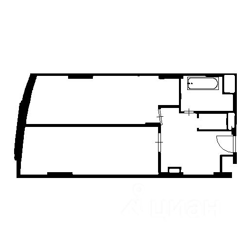 Планировка этой квартиры по данным Циан