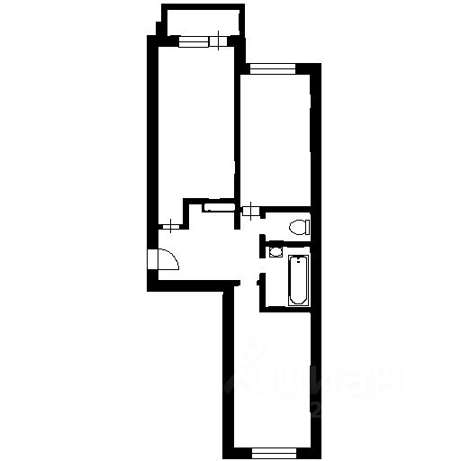 Планировка этой квартиры по данным Циан