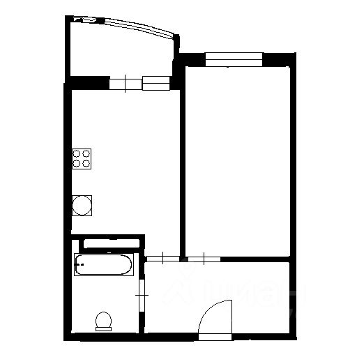 Планировка этой квартиры по данным Циан