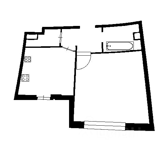 Планировка этой квартиры по данным Циан