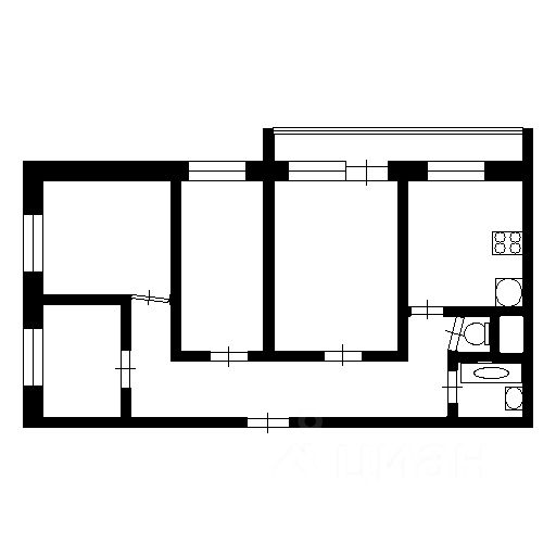 Планировка этой квартиры по данным Циан
