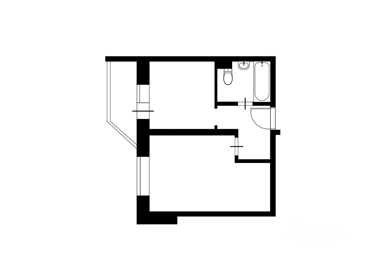 Планировка этой квартиры по данным Циан